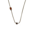 Hermes Meri Mello Metal Buffalo Horn Silver Ash Necklace 0812