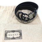 Gucci GG Marmont Supreme Belt Beige Black Handbag — view 2