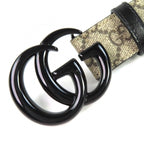 Gucci GG Marmont Supreme Belt Beige Black Handbag — view 3