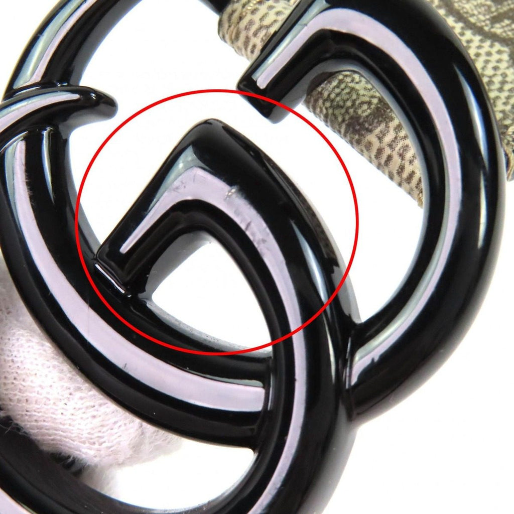 Gucci GG Marmont Supreme Belt Beige Black Handbag — view 9