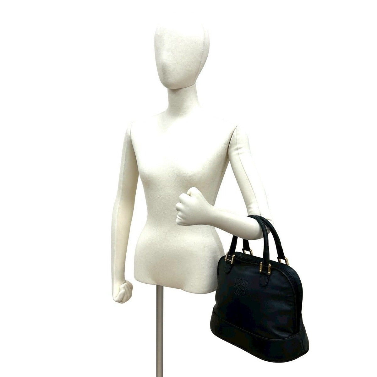 Loewe Vintage Anagram Log Leather Tote — view 2