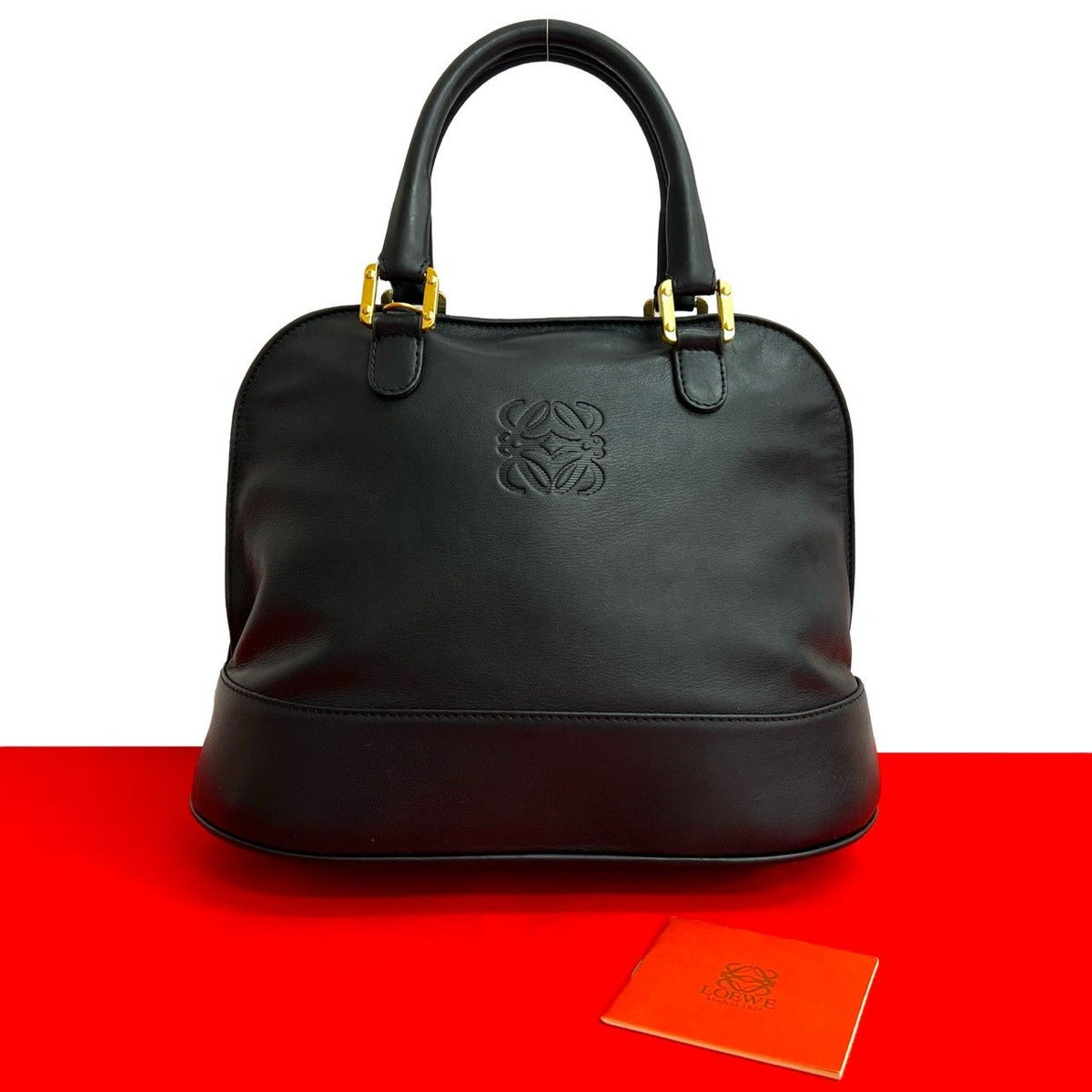 Loewe Vintage Anagram Log Leather Tote