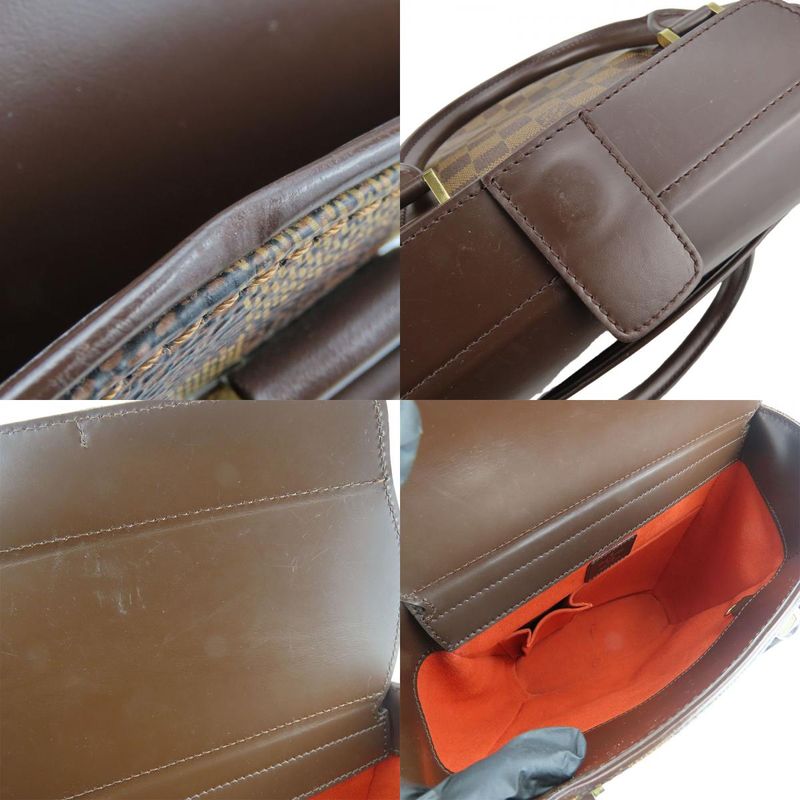 Louis Vuitton Handbag Sariasau Damier Ebene Brown Gold Hardware — view 7