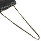 Chanel Classic Black Gold Lambskin Quilted 25 Double Flap Chain Shoulder Bag — view 4