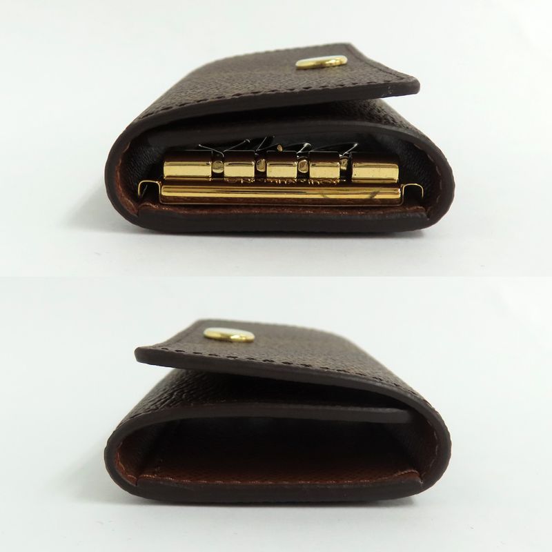 Louis Vuitton Key Case Multicles 4 Monogram Brown Gold Hardware — view 4