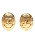 Chanel Coco Mark Oval Gold Plated