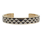 Prada Enamel Metal Bracelet M 1 Ib846 2 Co2 f0 tty Bangle Black White — view 2