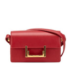 Saint Laurent Classic Lou Crossbody Mini Shoulder Bag Red Leather
