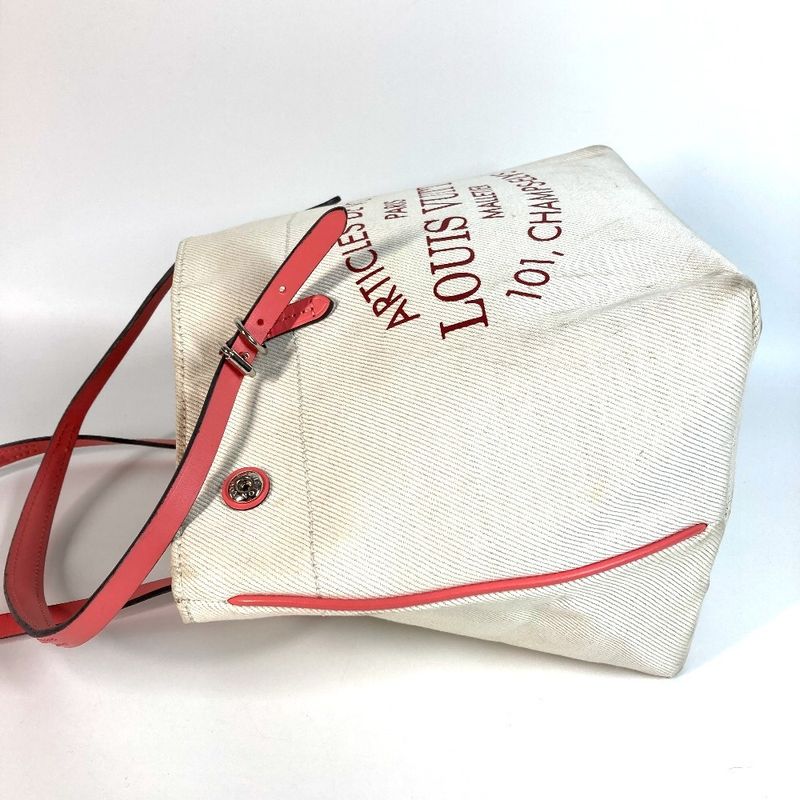 Louis Vuitton Shoulder Bag Cabas PM Leather Canvas Pink — view 7