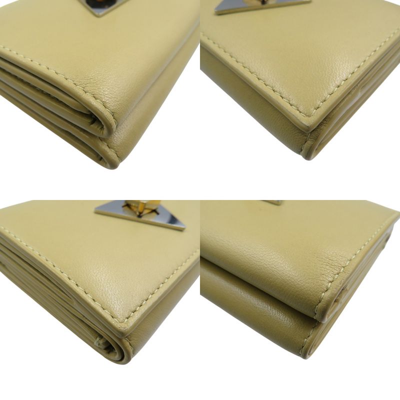 Bottega Veneta Triangle Tiny Wallet Calfskin Gold Hardware Silver — view 7