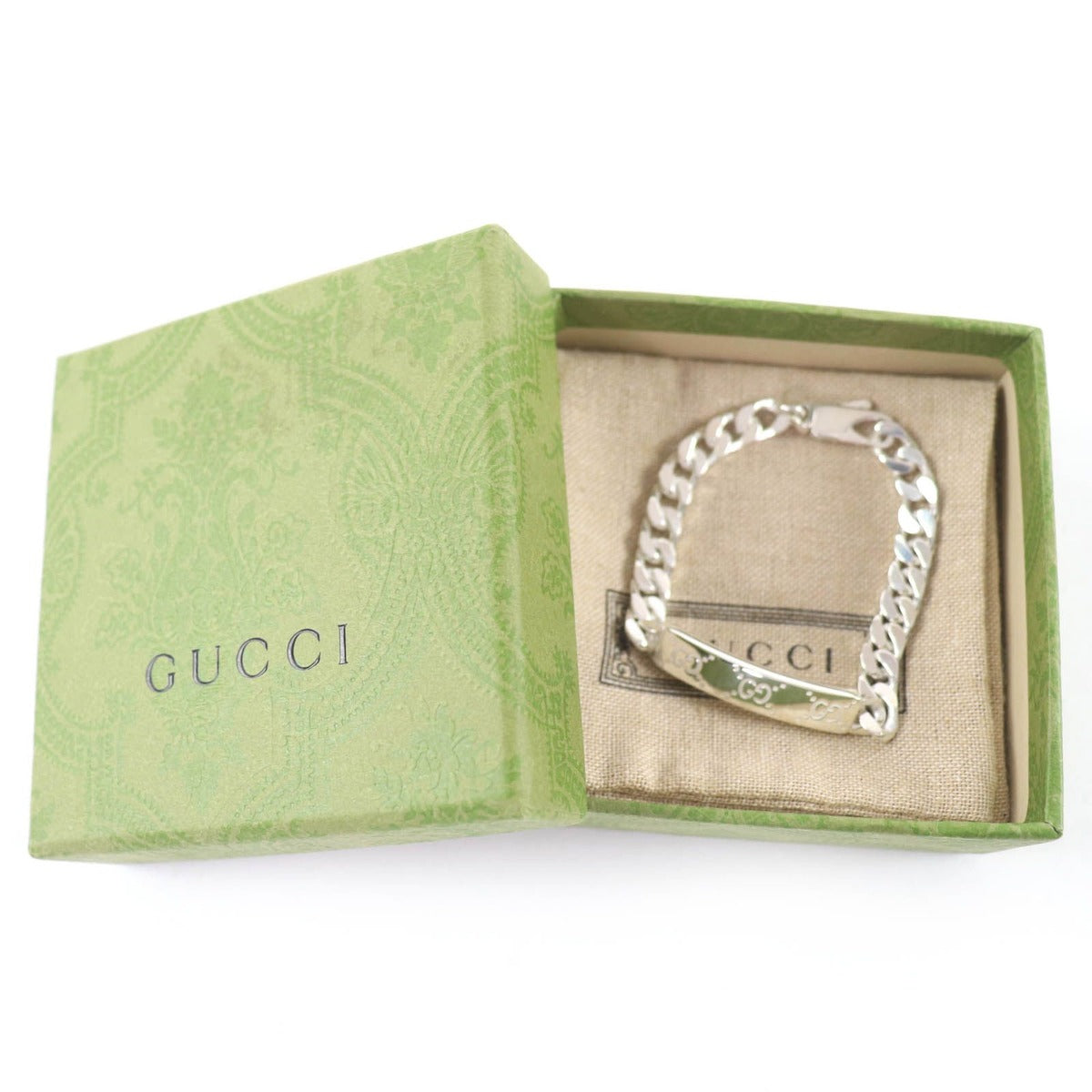 Gucci Signature GG Bracelet Bangle Silver 16 Boxes Weight Handbag — view 2