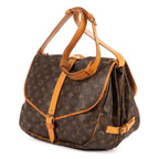 Louis Vuitton Saumur Brown Monogram Canvas Shoulder Bag — view 2