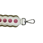 Fendi Strap You Shoulder Small Studded Leather Brown White Pink — view 3