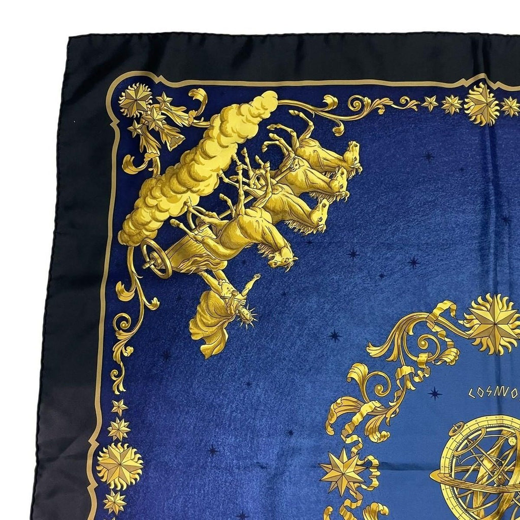 Hermes Scarf Carre 90 Cosmos Space Viewing Silk Blue — view 2