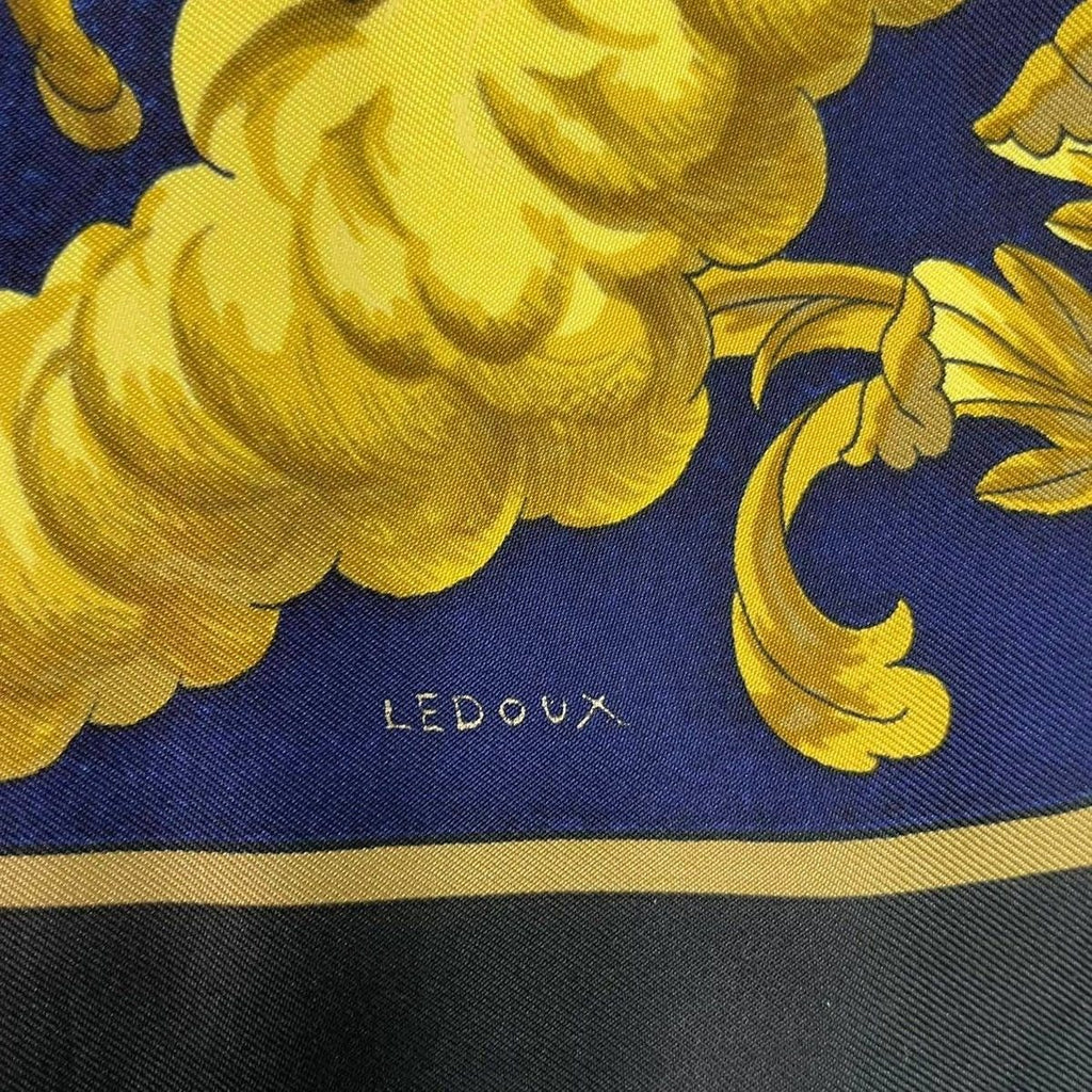 Hermes Scarf Carre 90 Cosmos Space Viewing Silk Blue — view 6