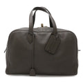 Hermes Victoria 43 Boston Bag Travel Purse Taurillon Clemence Leather Dark Olive