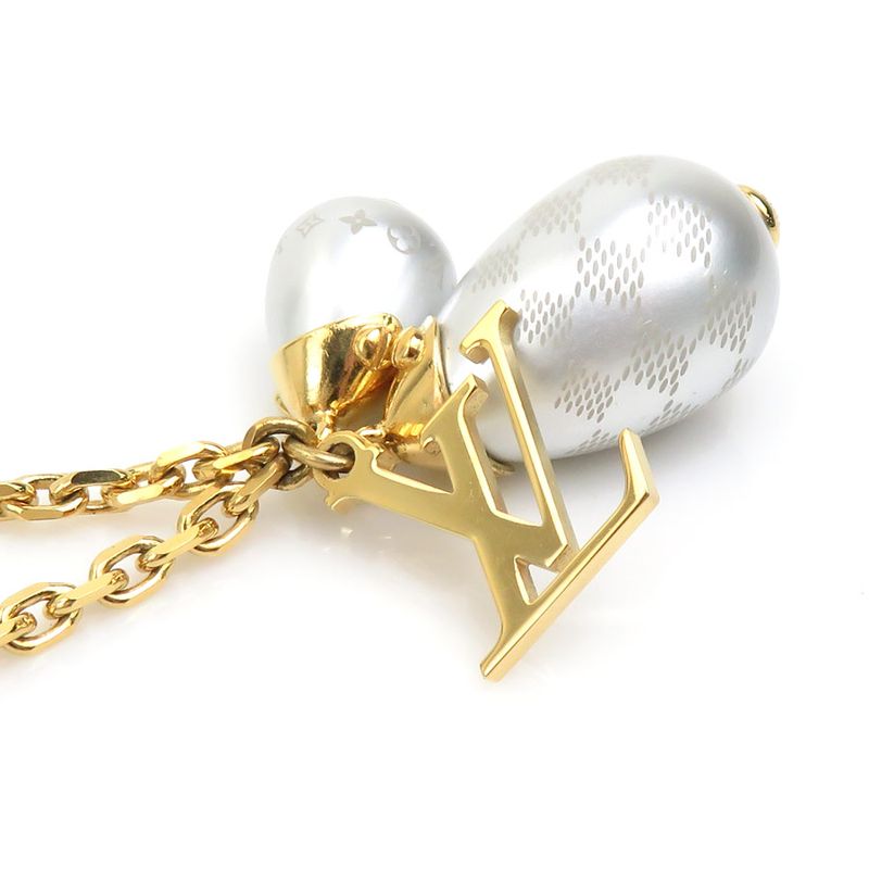 Louis Vuitton Necklace Pendentif Damier Pearl — view 4
