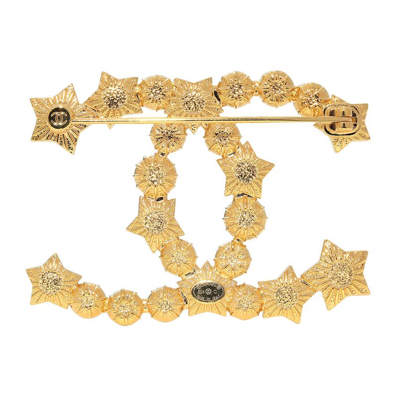 Chanel Brooch Rhinestone and Costume Pearl White — view 3