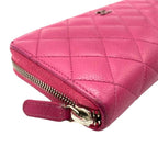 Chanel Quilted Round Zipper Long Wallet 11132 — view 3