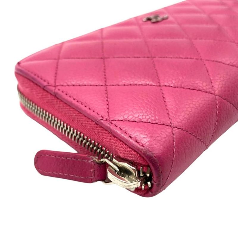 Chanel Quilted Round Zipper Long Wallet 11132 — view 3