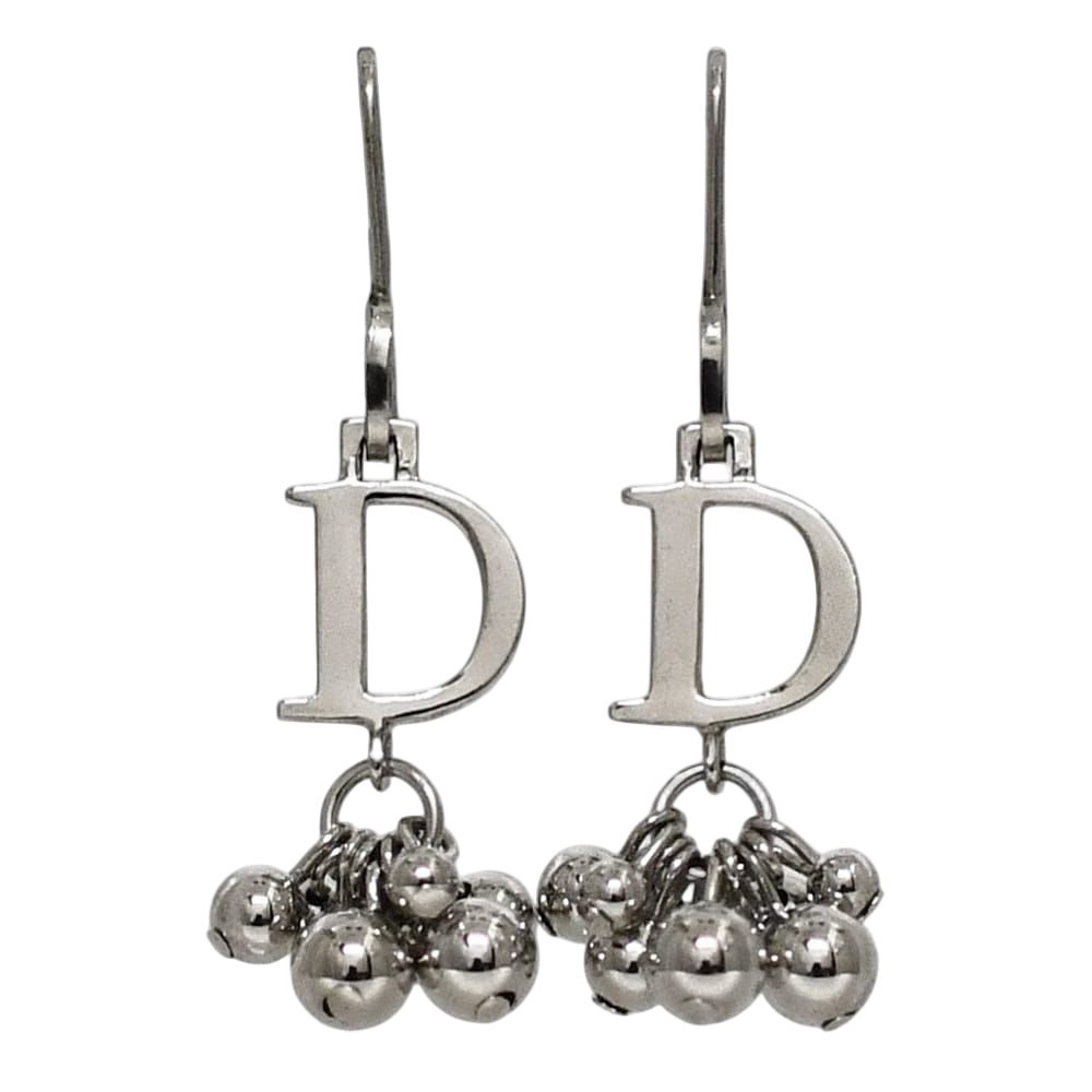 Dior Single Earring Metal Silver Logo