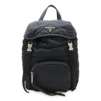 Prada Triangle Logo Backpack Rucksack Sac Quilted Nylon Leather Nero Black — view 2