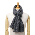 Louis Vuitton Monogram Classic Shawl Scarf Wool Fringe