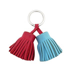 Hermes Carmen Duo Unodos Celeste Light Blue-type Red Key Holder Charm