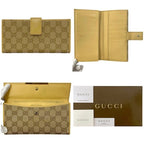 Gucci Bifold Long Wallet Beige GG Canvas — view 2