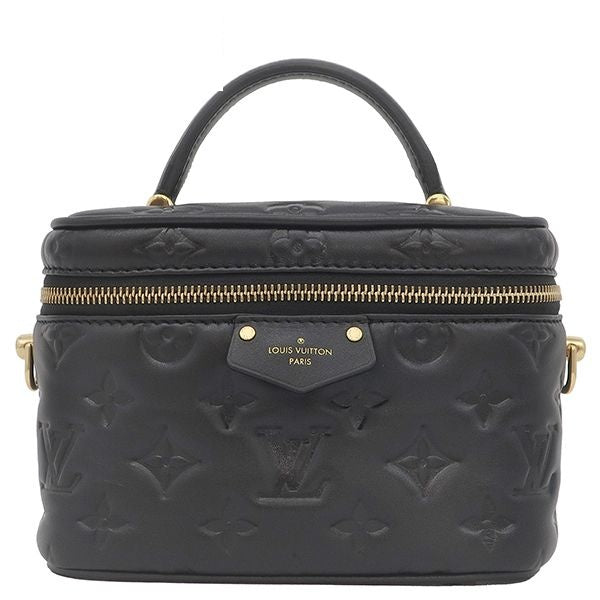 Louis Vuitton 2-Way Bag Vanity Cousin PM Leather Black Gold Pink Chain