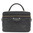 Louis Vuitton 2-Way Bag Vanity Cousin PM Leather Black Gold Pink Chain