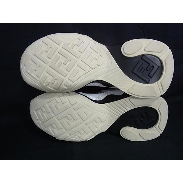 Fendi Fluid Patent Leather 35 Shoes White Black — view 4