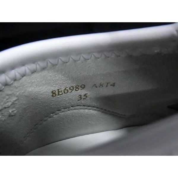 Fendi Fluid Patent Leather 35 Shoes White Black — view 6