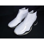 Fendi Fluid Patent Leather 35 Shoes White Black