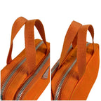 Prada Triangle Logo Mini Handbag Pouch Tessuto Nylon Orange — view 8