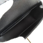 Chanel Caviar Leather Coco Handle Mini Shoulder Bag Black Gold — view 5