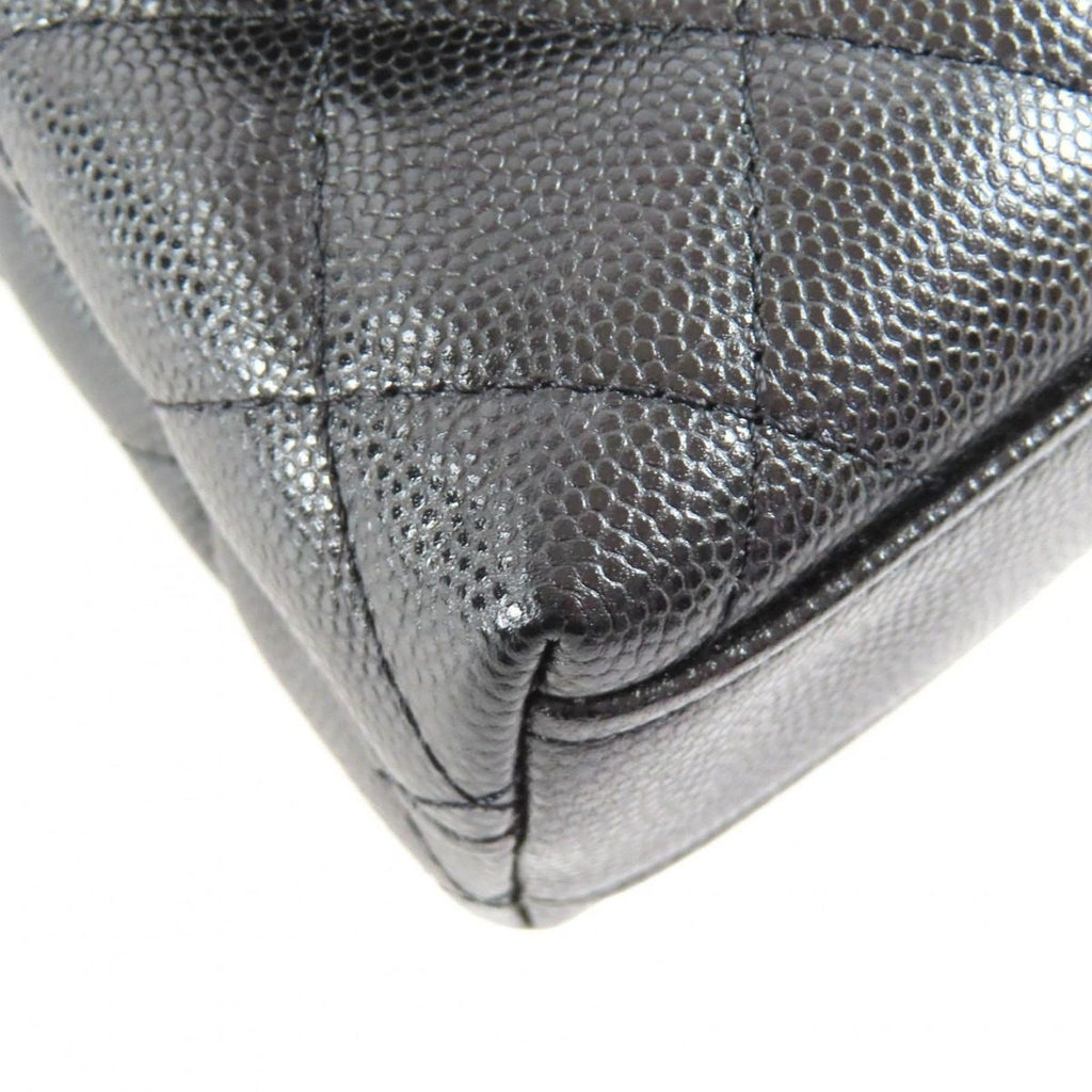 Chanel Caviar Leather Coco Handle Mini Shoulder Bag Black Gold — view 7