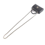 Chanel Caviar Leather Coco Handle Mini Shoulder Bag Black Gold — view 9