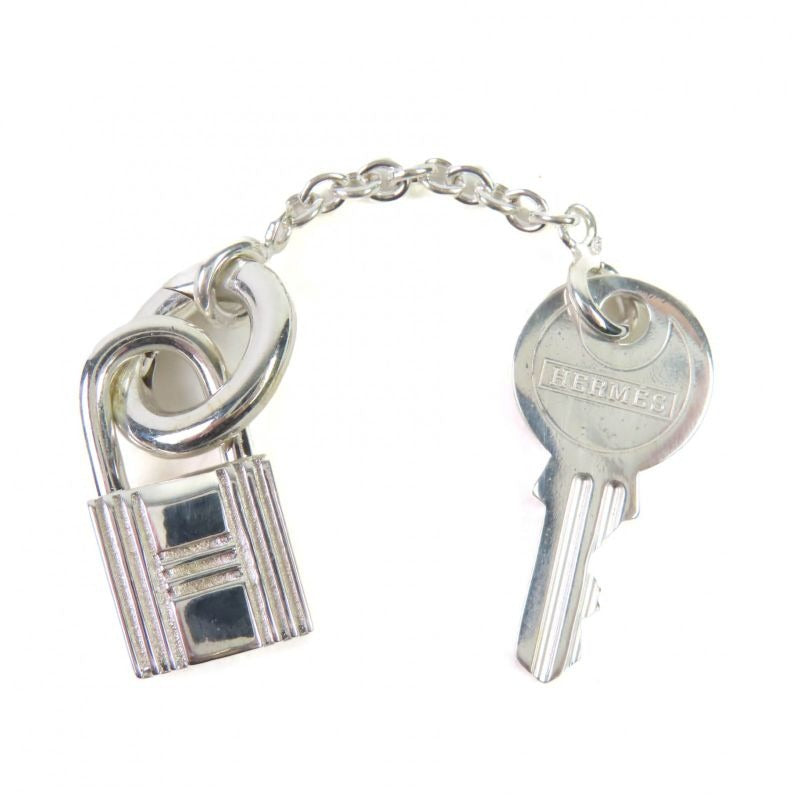 Hermes SV 925 Cadena Key Motif H Logo Necklace Pendant Top Accessory Silver — view 2