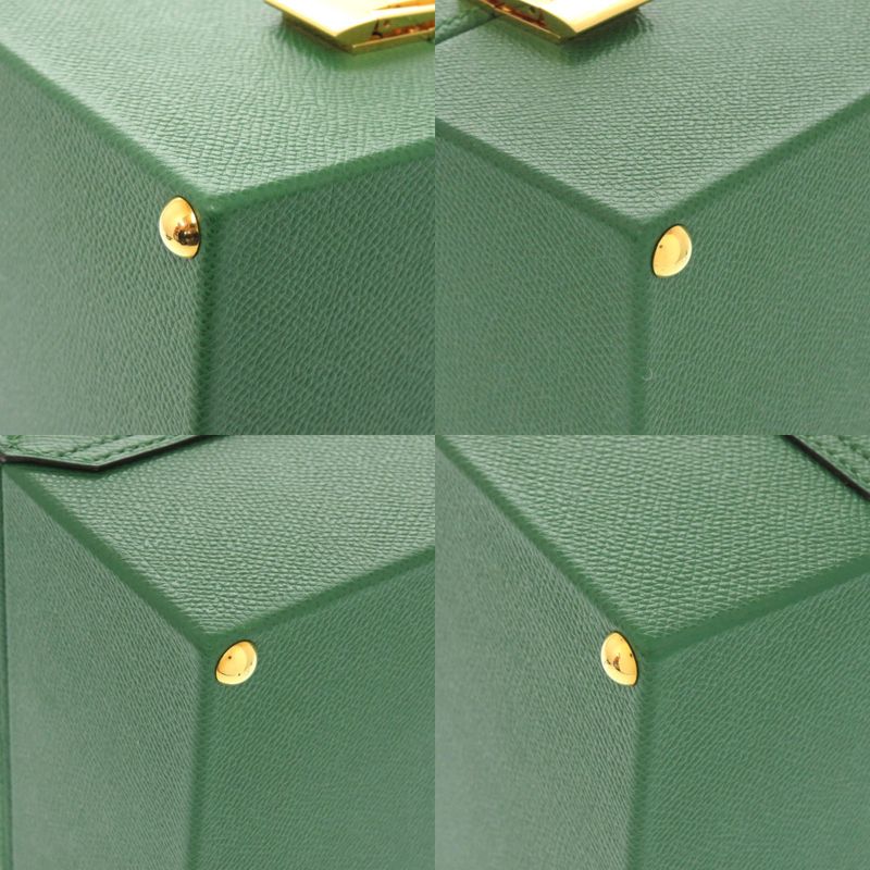 Hermes Macpherson Courchevel Vert Gold Hardware 2-Way Handbag Green — view 9