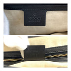 Gucci Bamboo Black Gold Hardware Leather Handbag — view 4