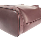 Celine Leather Shoulder Bag Bordeaux — view 7