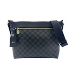 Louis Vuitton Mick PM Damier Graphite Initial Leather Black Shoulder Bag Silver