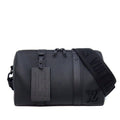 Louis Vuitton Shoulder Bag City Keepall Black LV Aerogram Leather