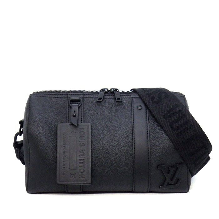 Louis Vuitton Shoulder Bag City Keepall Black LV Aerogram Leather