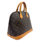Louis Vuitton Alma PM Monogram Leather Brown Light Handbag Gold — view 2