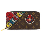 Louis Vuitton Monogram Zippy Wallet Kabuki Daruma Brown Kansai Yamamoto