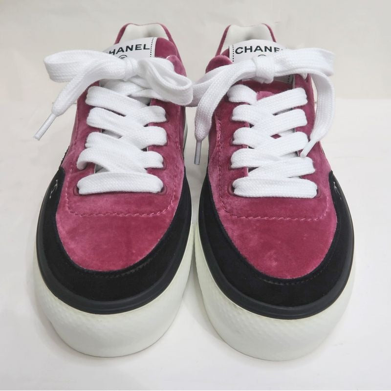 Chanel Sneakers Size 38 23 B Velvet Pink Purple — view 4