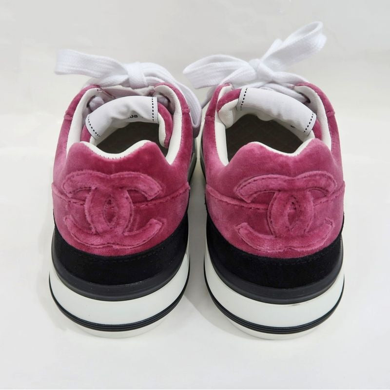 Chanel Sneakers Size 38 23 B Velvet Pink Purple — view 5