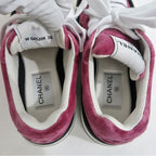 Chanel Sneakers Size 38 23 B Velvet Pink Purple — view 6